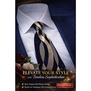 Alberto Zerra Navy Gold Geometric Men's Silk Tie One Size